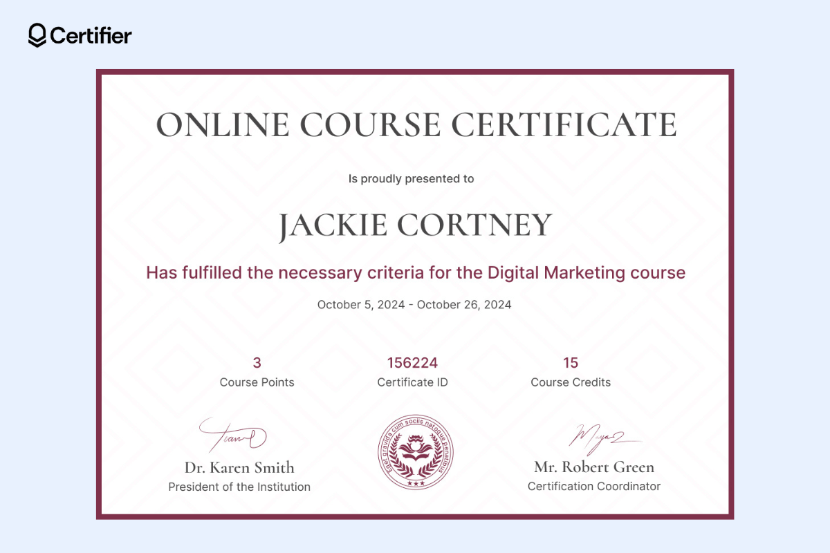15 Course Certificate Templates To Get For Free