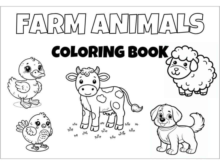 15 Farm Animal Coloring Pages For Kids Free Printable Fun