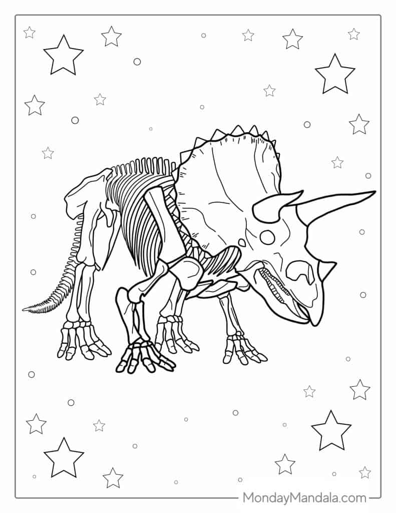 20 Triceratops Coloring Pages Free PDF Printables 