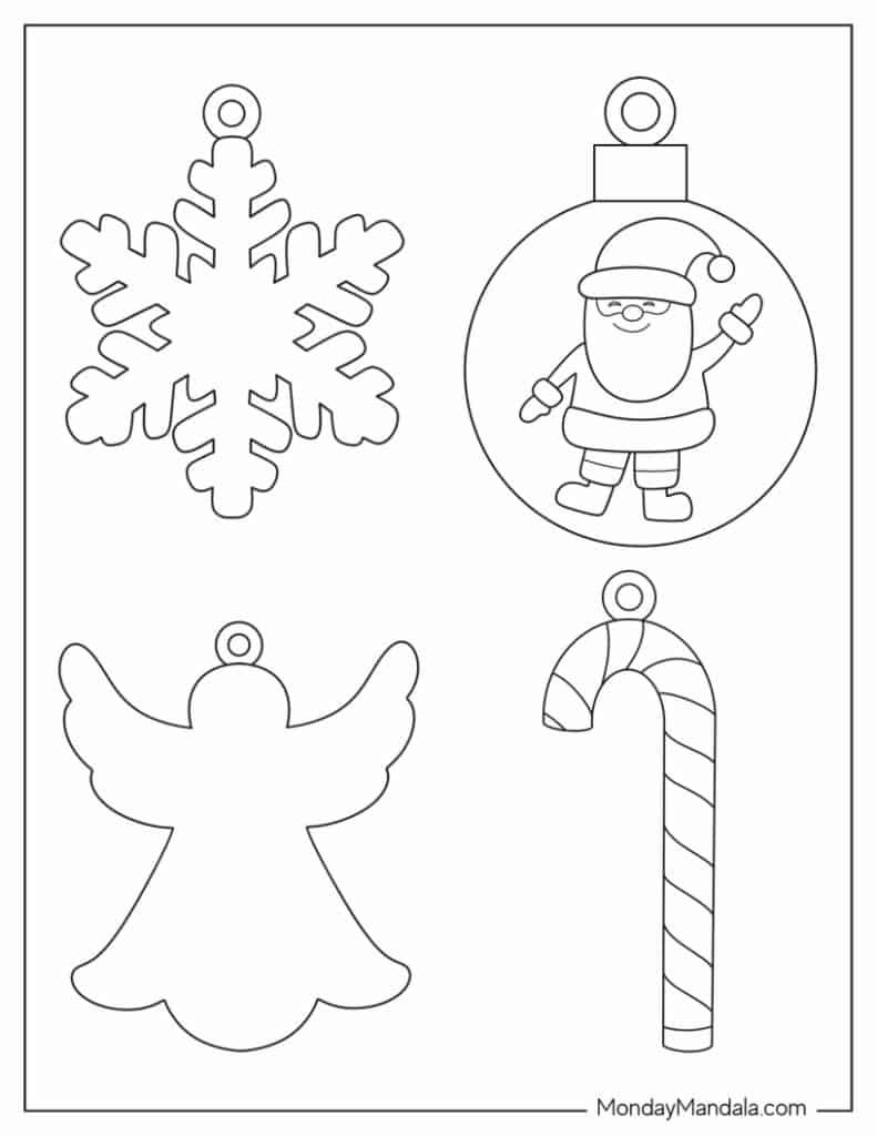 Printable Christmas Ornament Coloring Pages