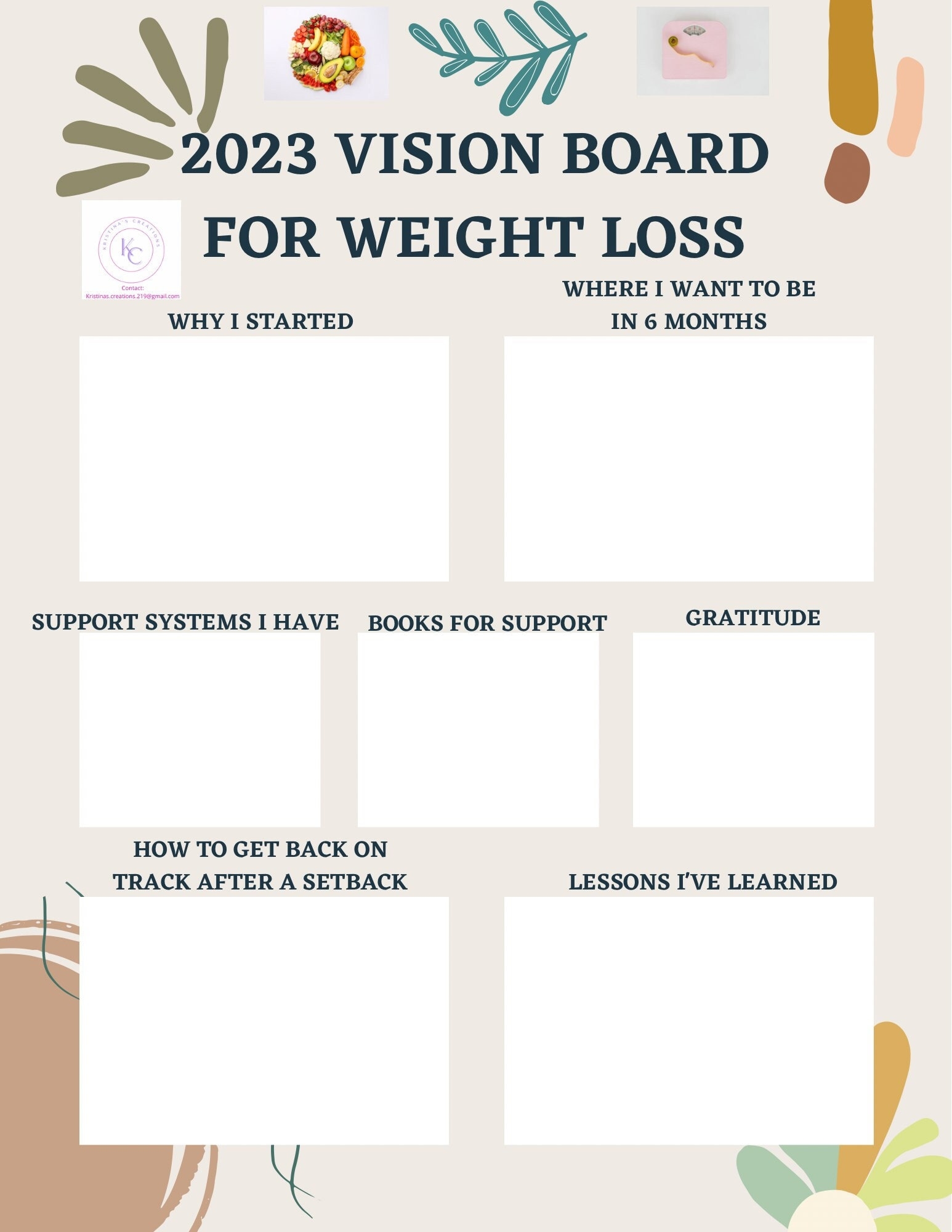 2023 Vision Board For Weight Loss Etsy