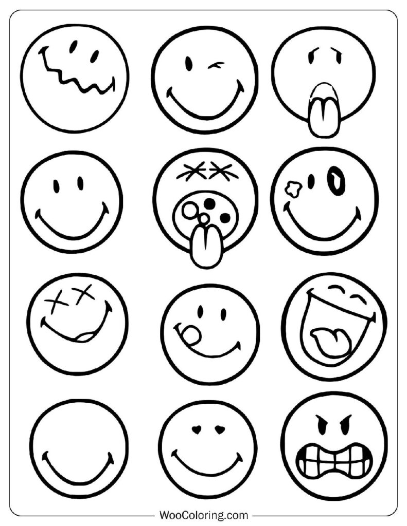 22 Emoji Coloring Pages Free PDF To Print Woo Coloring