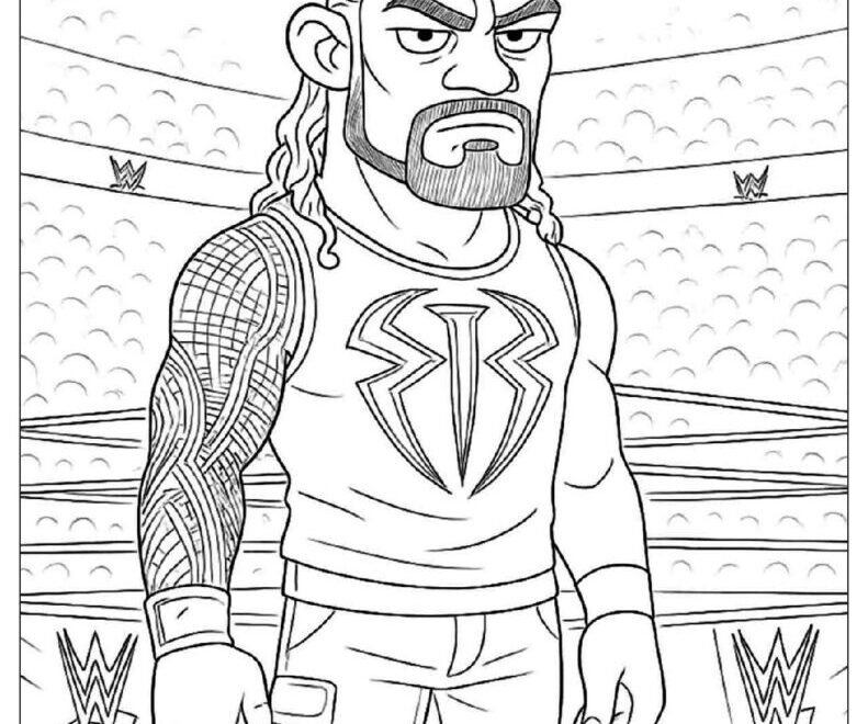 24 WWE Wrestling Coloring Pages Free PDF To Print Woo Coloring