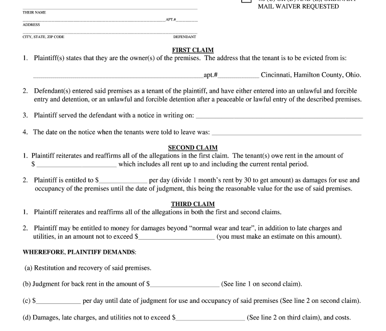 3 Day Eviction Notice Ohio Printable Fill Online Printable Fillable Blank PdfFiller
