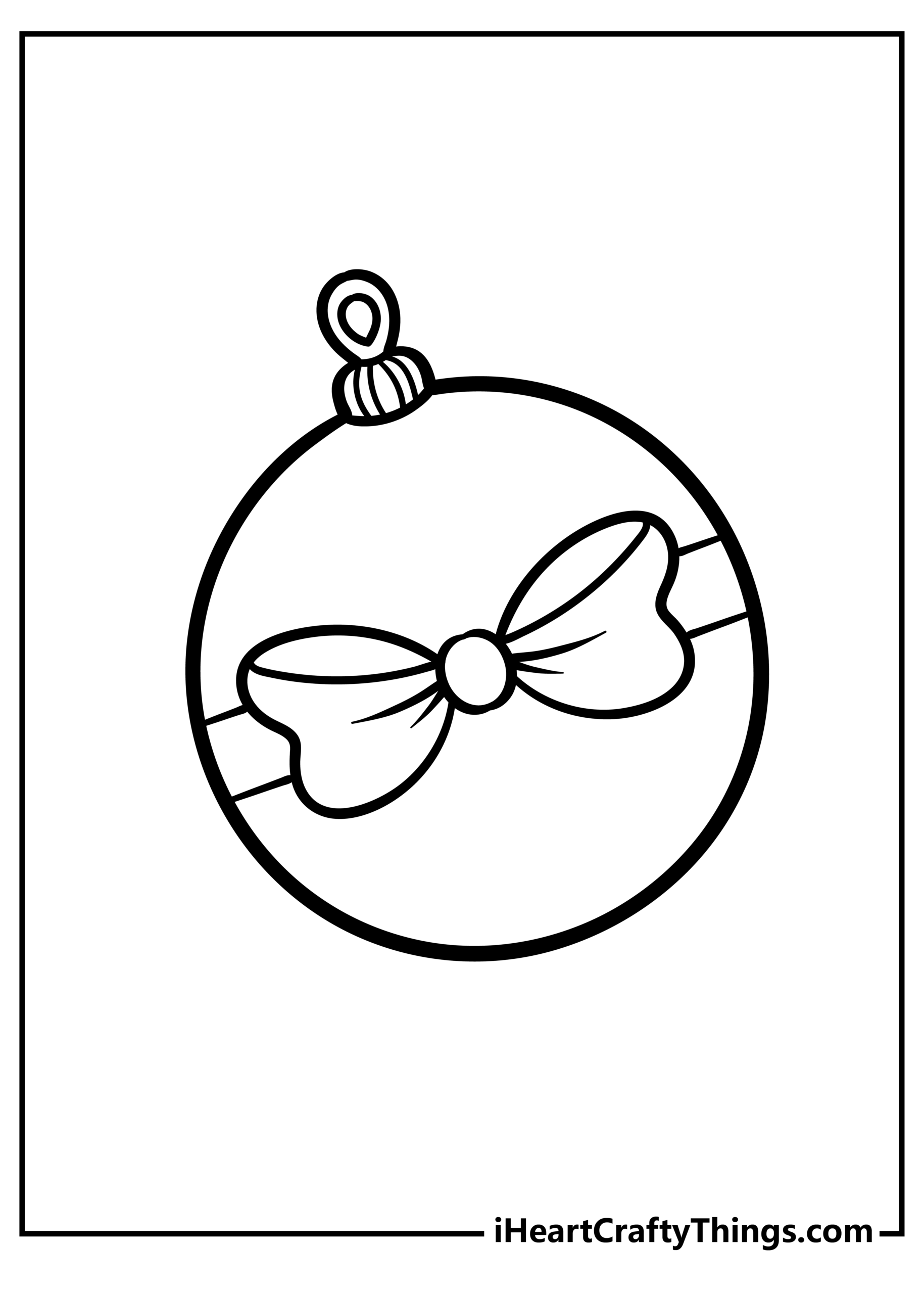 30 Christmas Ornament Coloring Pages 100 Free Printables 