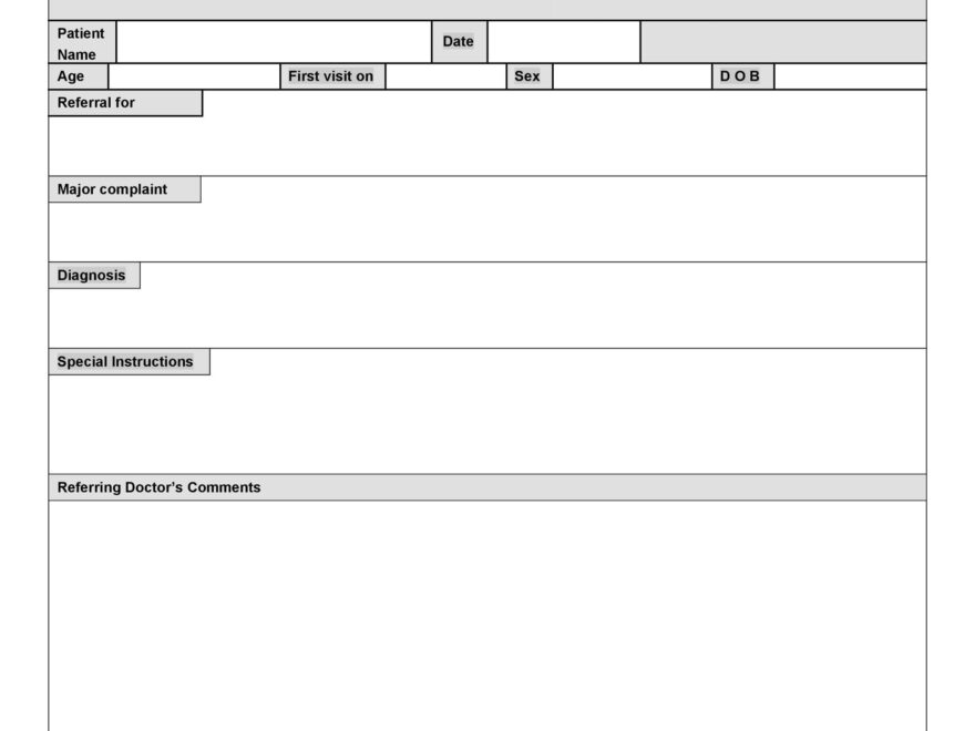 49 Referral Form Templates Medical General TemplateLab