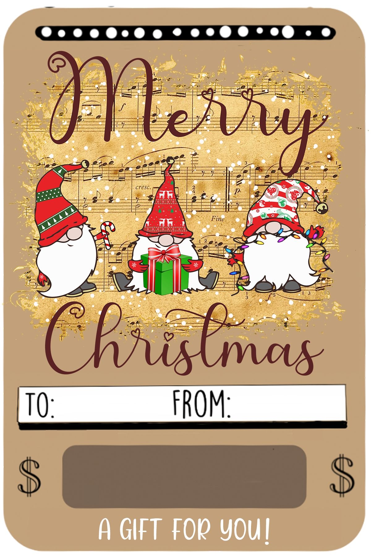 50 Free Printable Christmas Money Cards Free Money Holders