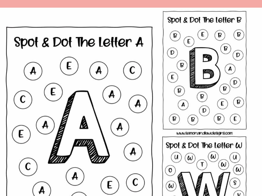 Alphabet Spot And Dot Free Do A Dot Printables Lemon And Kiwi Designs