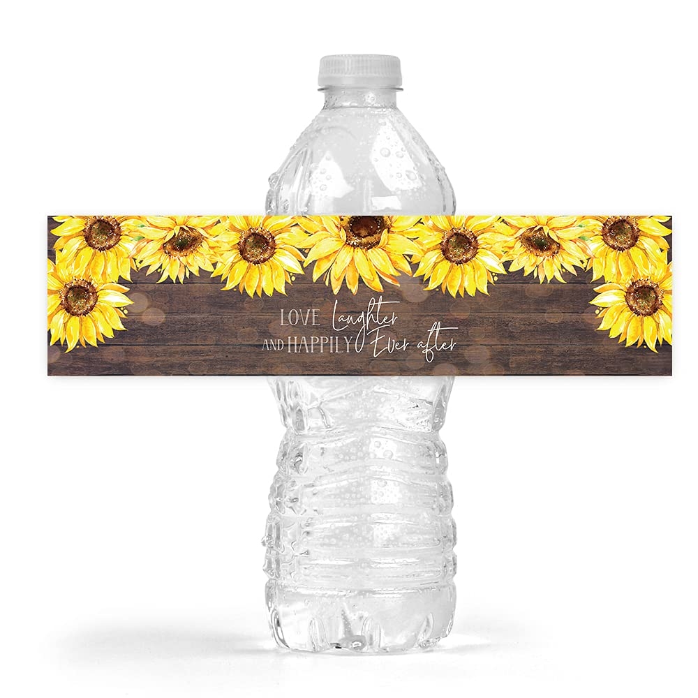 Free Printable Sunflower Labels For Water Bottles