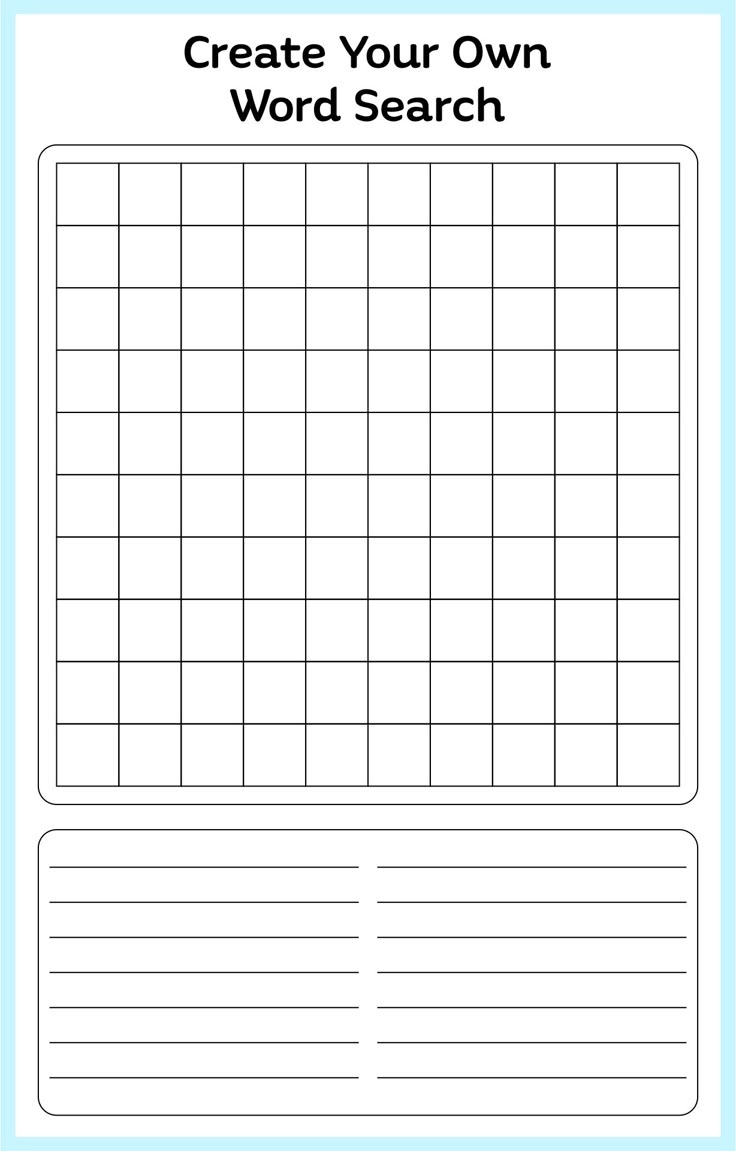 Create A Free Printable Word Search