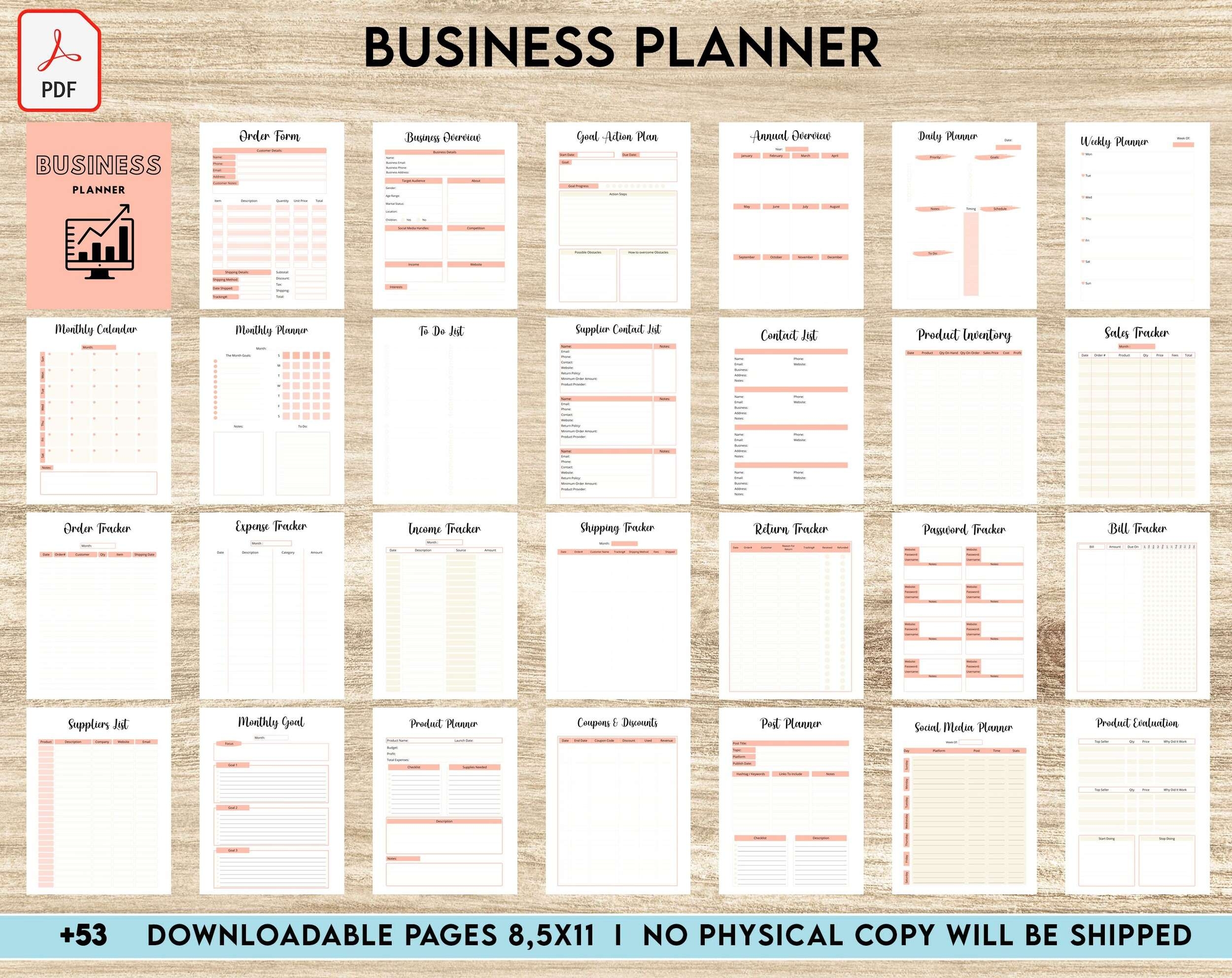 Business Planner Organizer Direktverkauf Home Small Business Worksheets Library