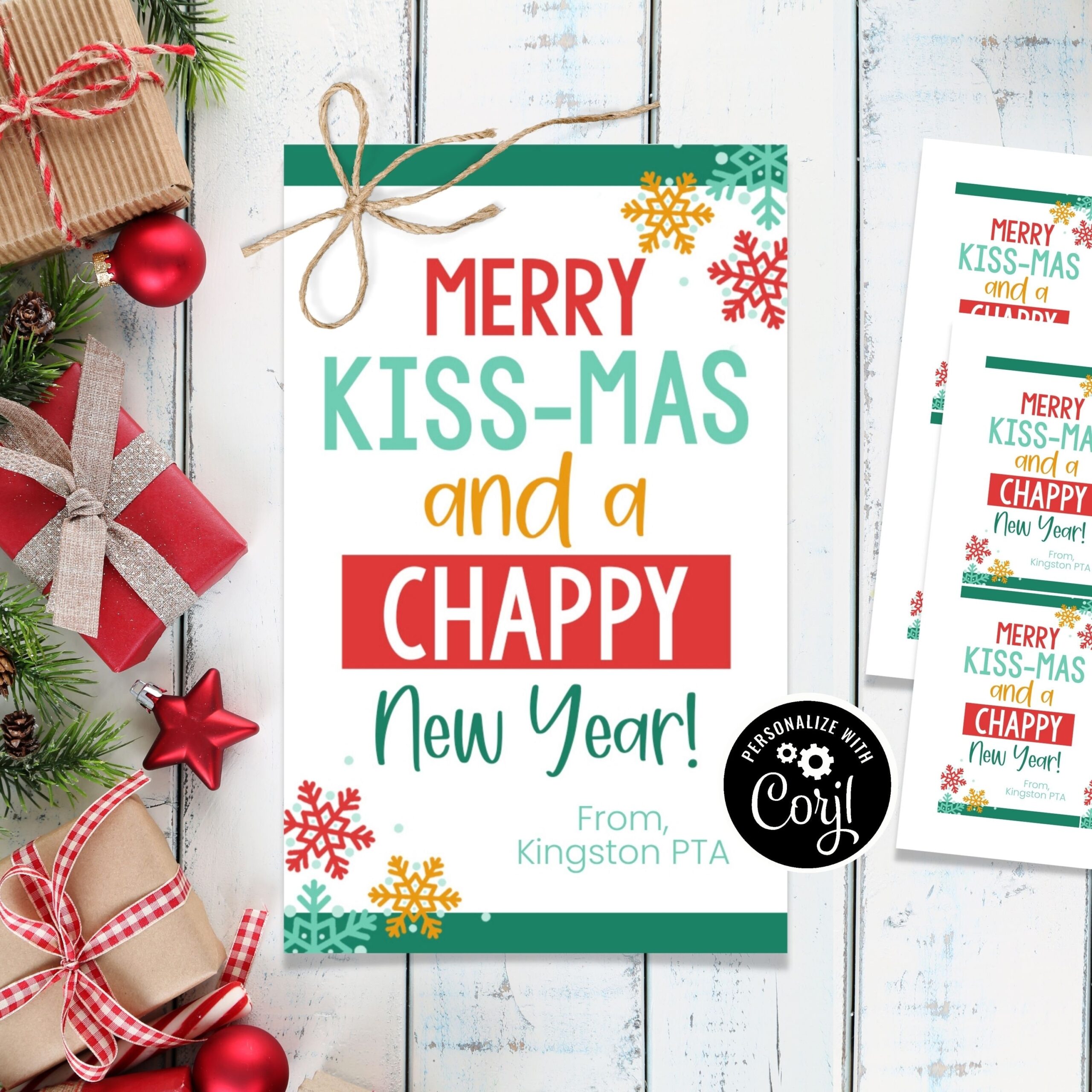 Chapstick Christmas Gift Tag Merry Kissmas And Chappy New Year Lip Balm Gift Tag Christmas Teacher Gift Ideas LDS Christmas Gift Tag Etsy