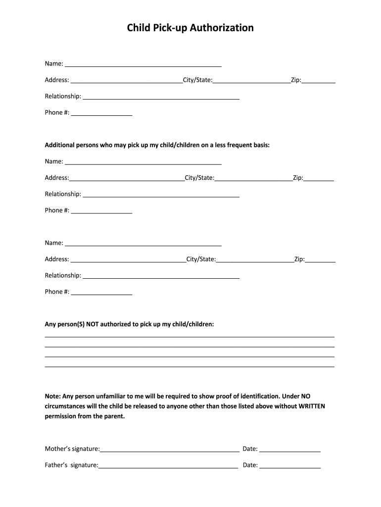 Free Afterschool Child Application Printable Form