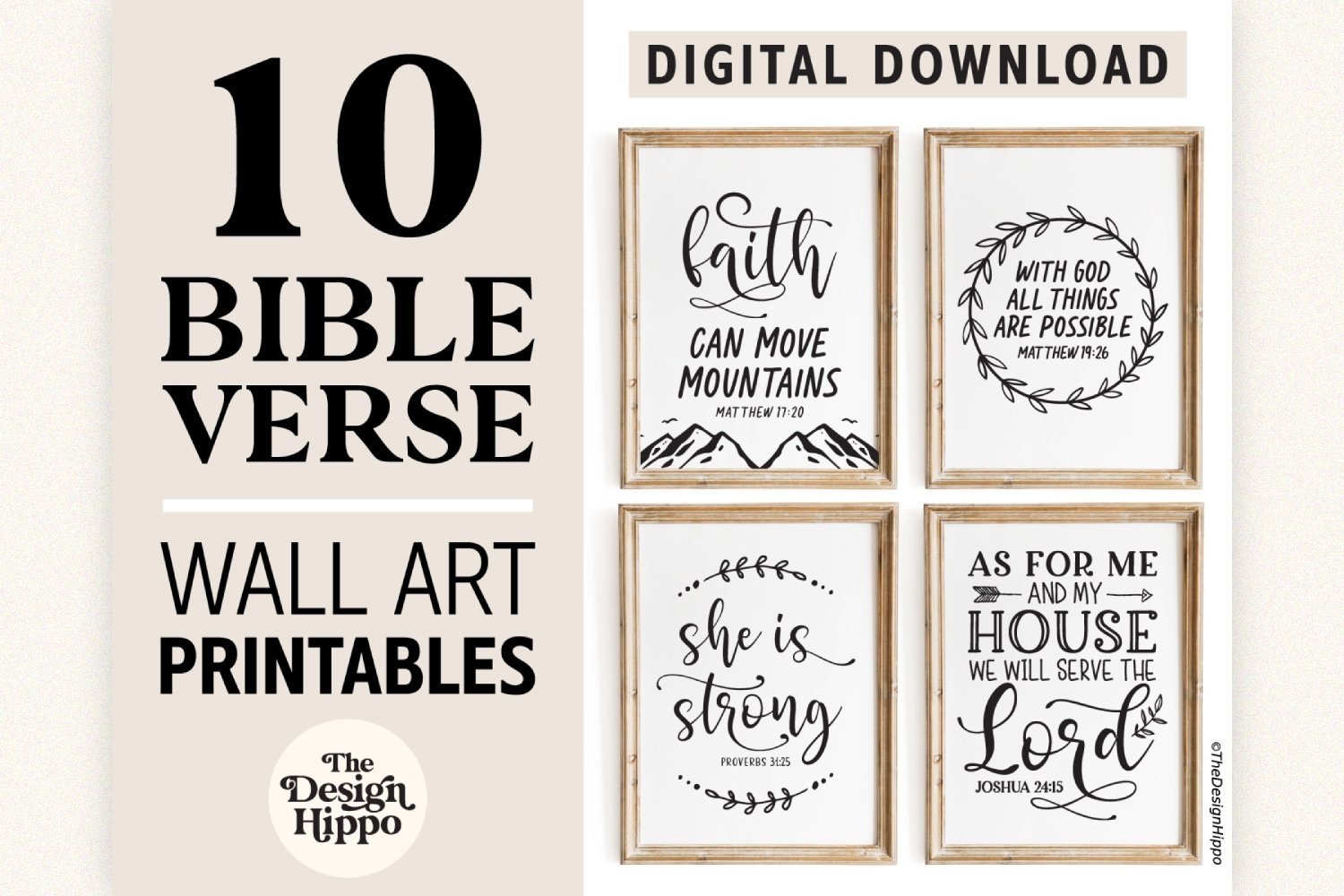 Christian Wall Art Printables Set Of 10 Digital 1344359 