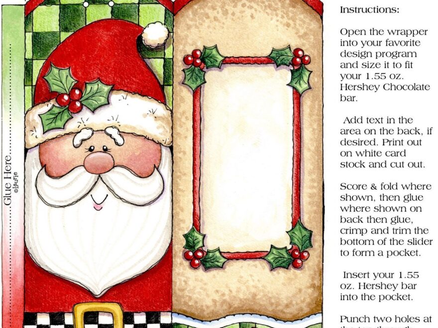 CHRISTMAS SANTA CANDY BAR WRAPPER PRINTABLE