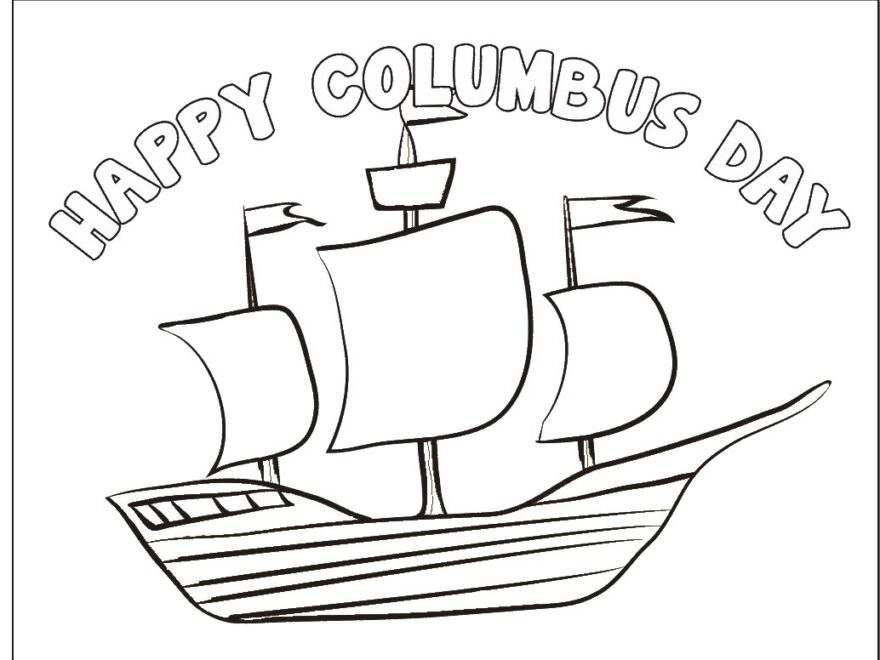 Columbus Day Coloring Page