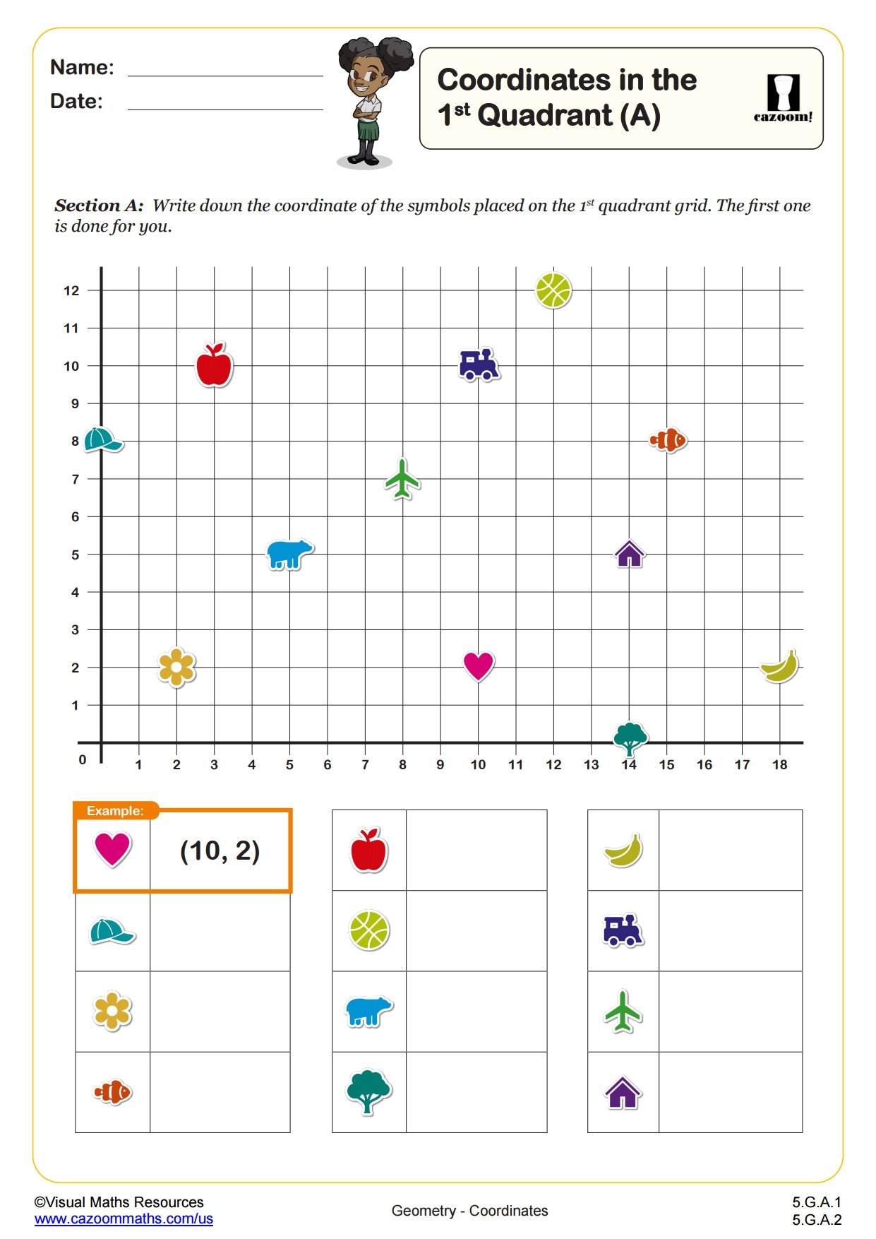 Coordinate Plane Activities Free Printable