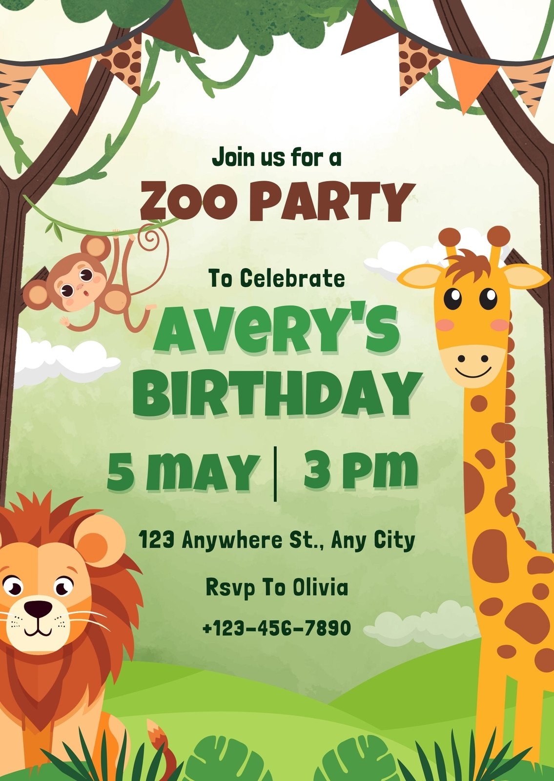 Customize 34 Jungle Birthday Invitations Templates Online Canva