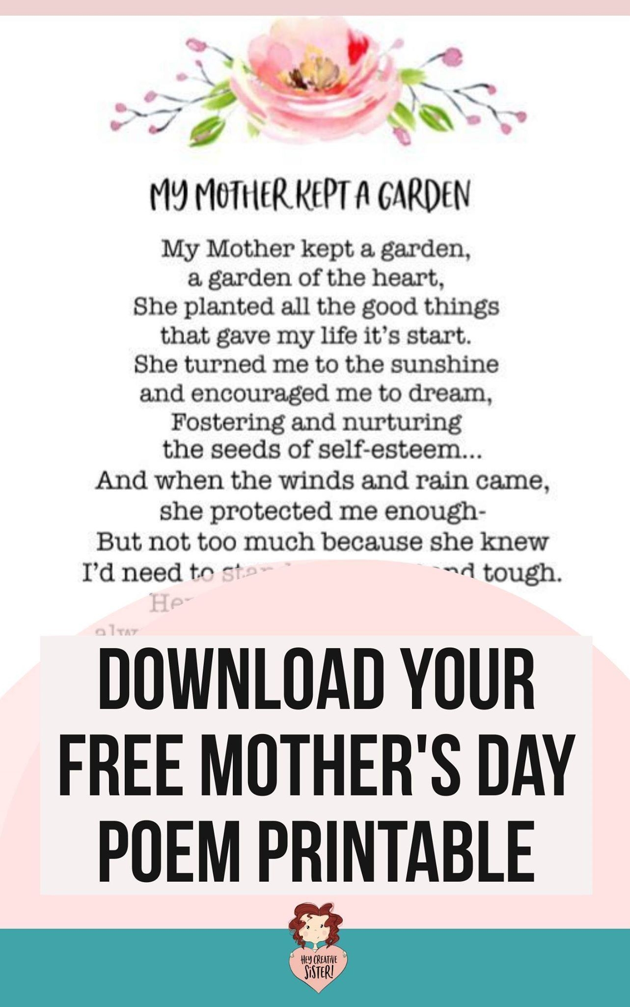 Download Your Free Mother s Day Poem Printable Today 