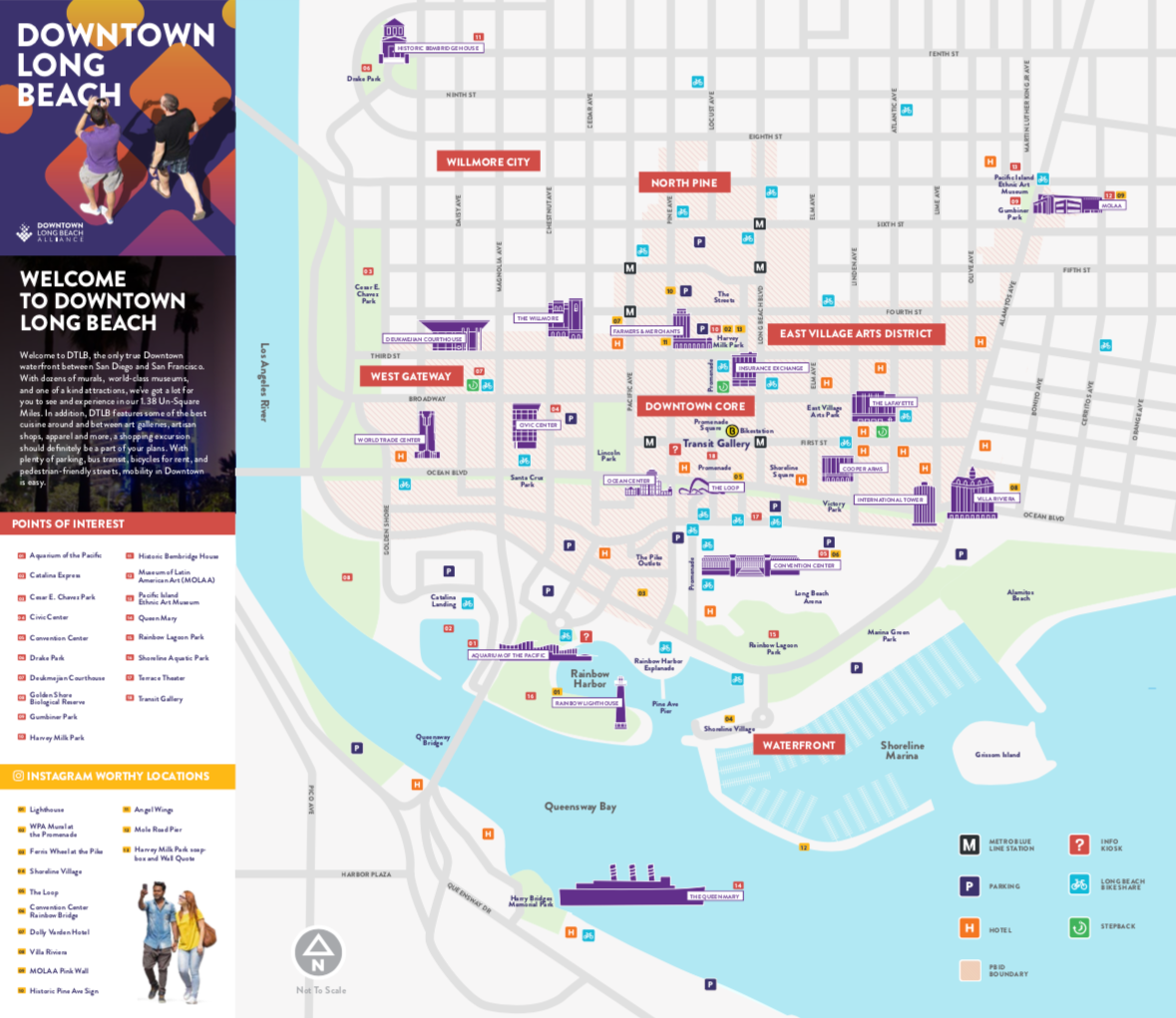 Downtown Long Beach Map For Visitors Residents And Businesses Downtown Long Beach Alliance