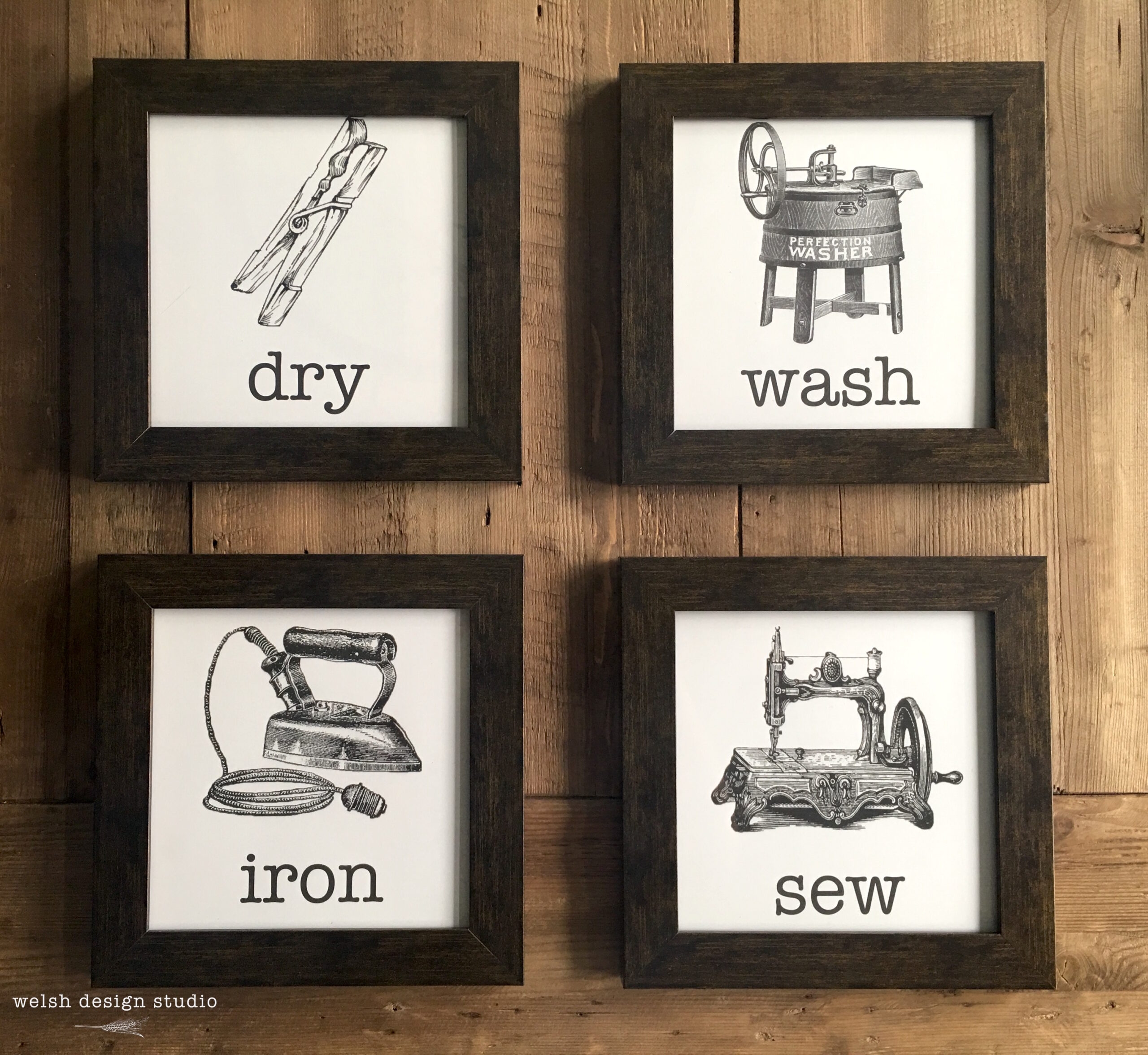 Easy Vintage Laundry Room Artwork Free Printables Welsh Design Studio