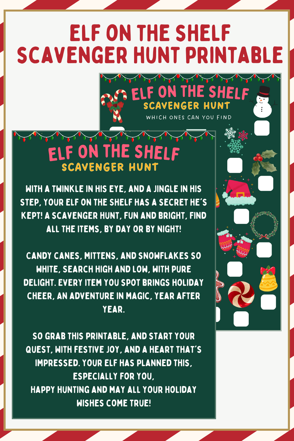 Elf On The Shelf Scavenger Hunt Printable And Poem A Sparkle Of Genius
