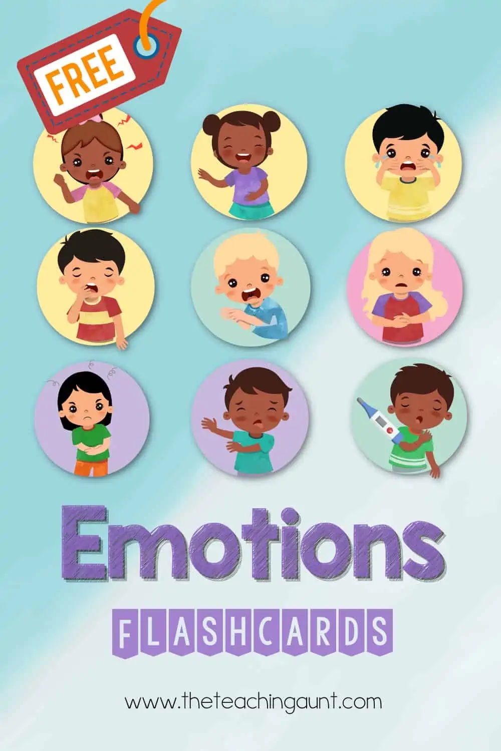 Emotions Flashcards For Preschool The Teaching Aunt