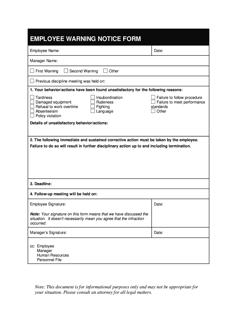 Employee Write Up Printable Fill Online Printable Fillable Blank PdfFiller