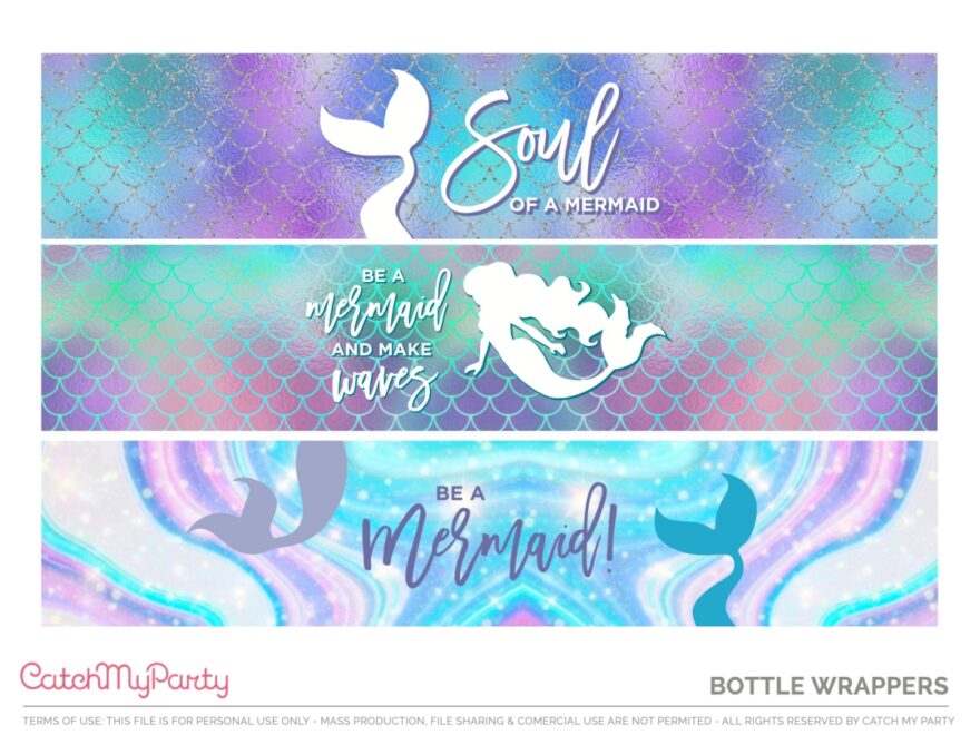 Fabulous FREE Mermaid Party Printables Catch My Party