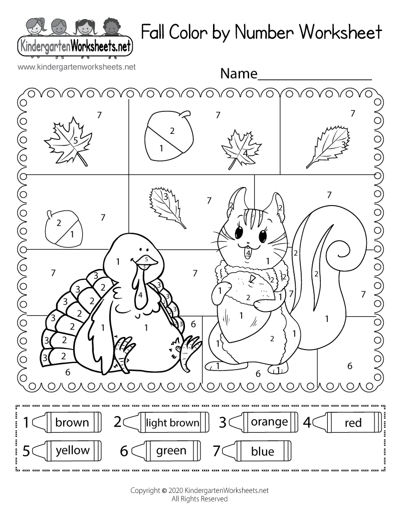 Free Printable Autumn Math Worksheets