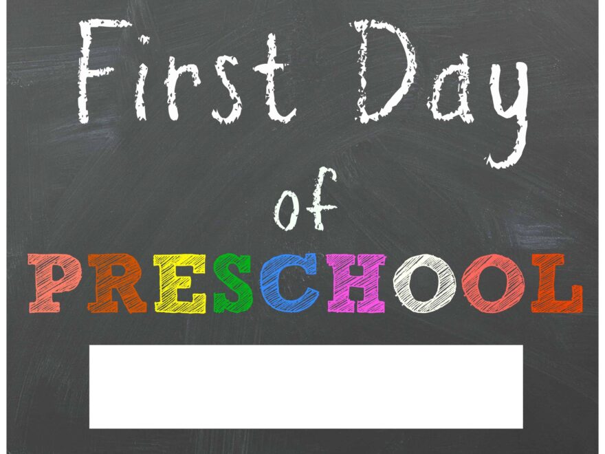First Day Of Pre K Sign Printable Printable Party Favors