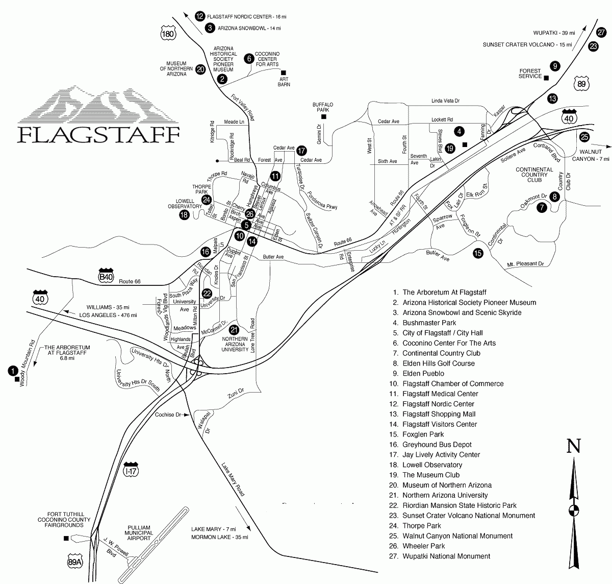 Flagstaff AZ Maps Kachina Village Maps Mountainaire Maps