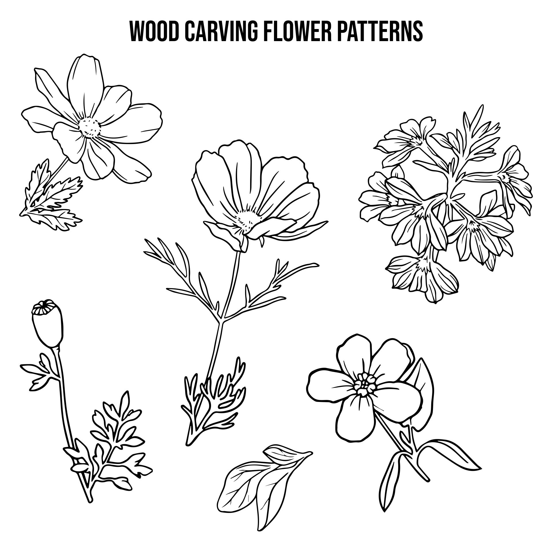 Flower Patterns Wood 10 Free PDF Printables Printablee
