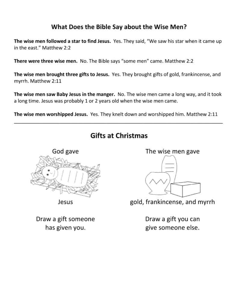 Christian Christmas Worksheets Printable Free