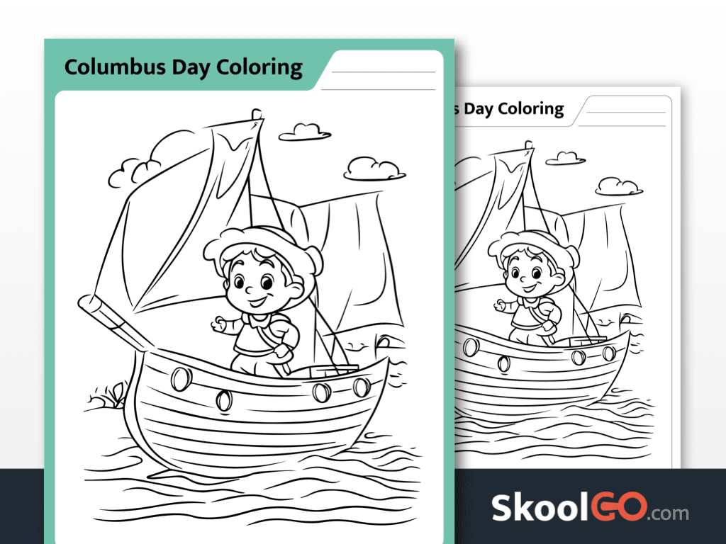 Free Columbus Day Coloring Page For Kids SKOOLGO
