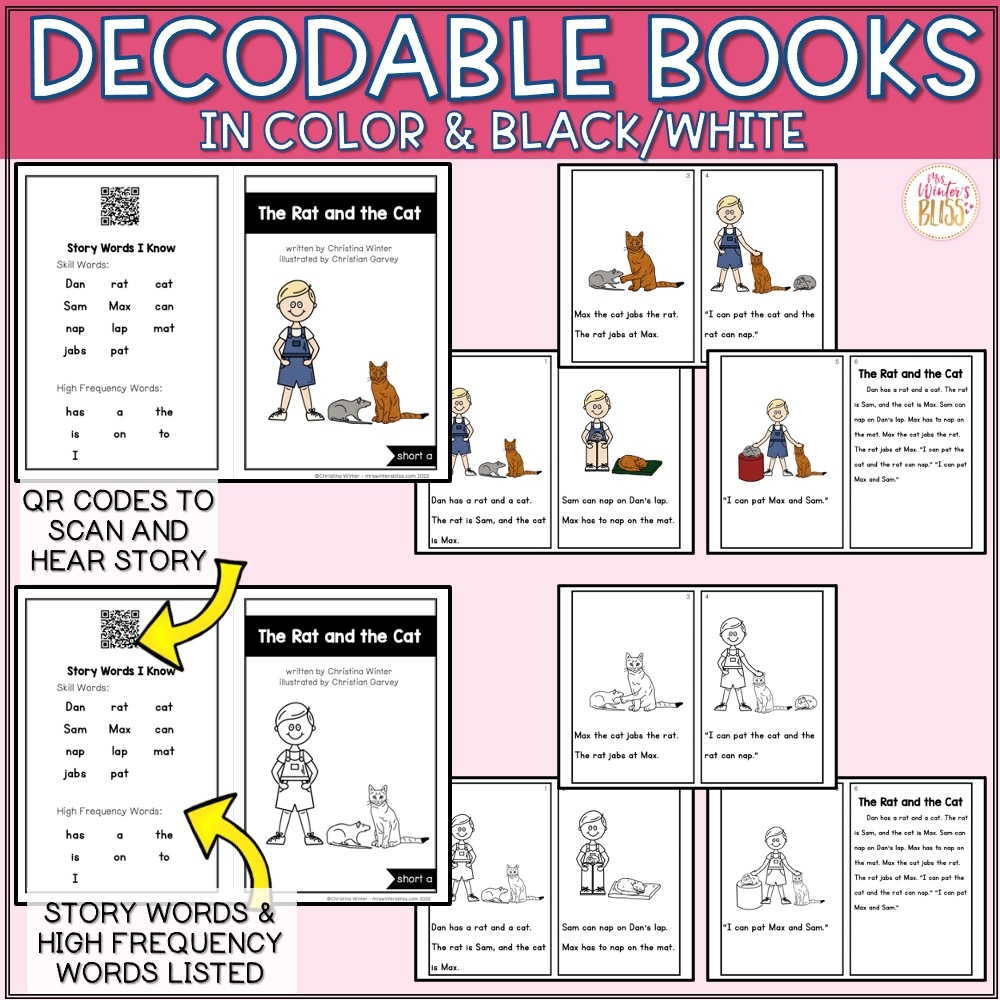 FREE Decodable Books With Comprehension Questions Lead In Literacy Resources For Kindergarten 1st 2nd Grade