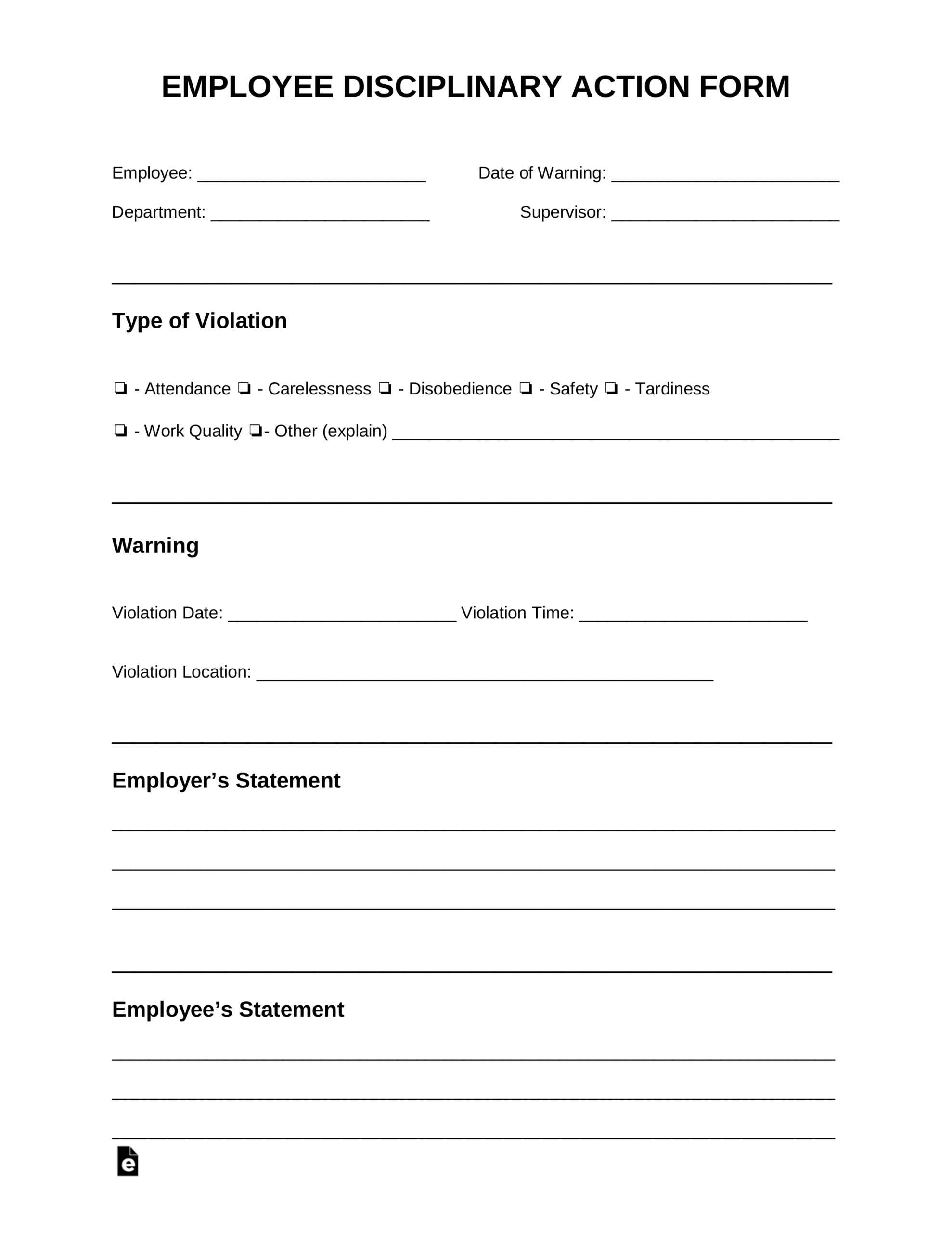 Work Write Up Form Printable