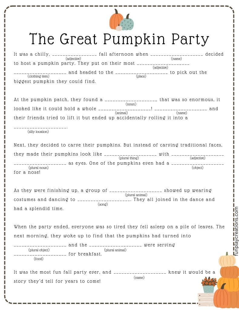 Printable Mad Libs For Teens