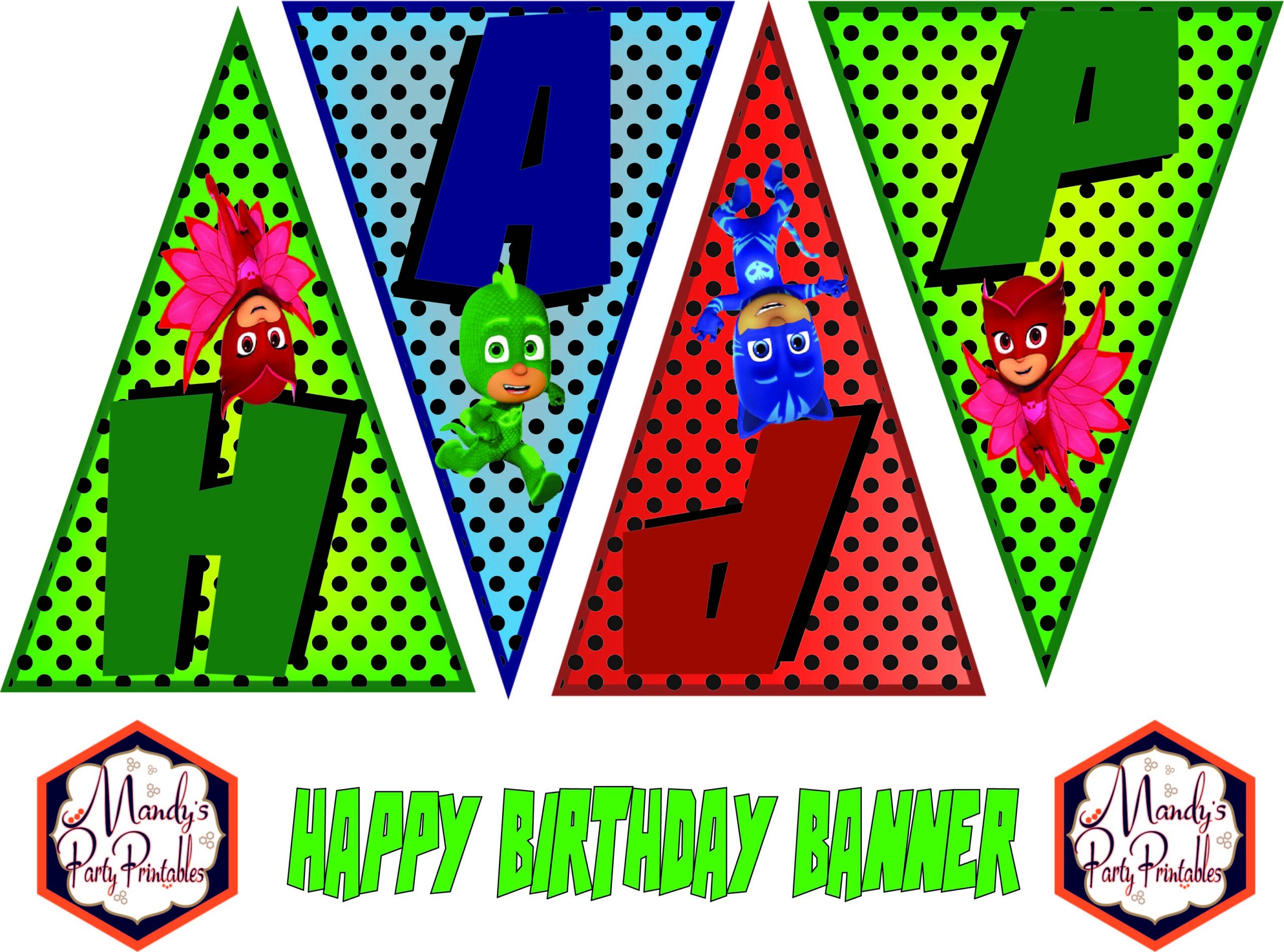 Pj Mask Free Party Decorations Printables