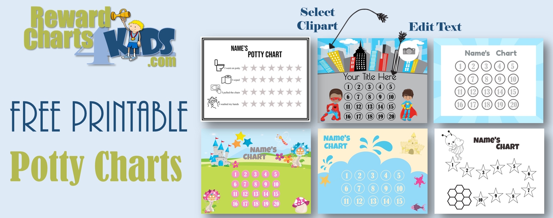 Potty Sticker Chart Free Printable
