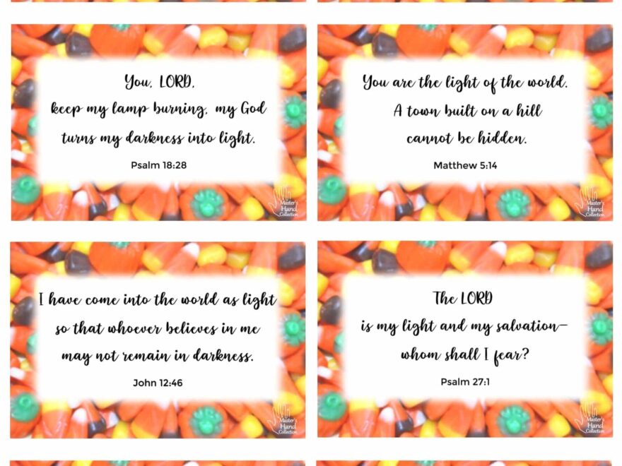 Free Printable Bible Verses For Halloween Candy Master s Hand Collection