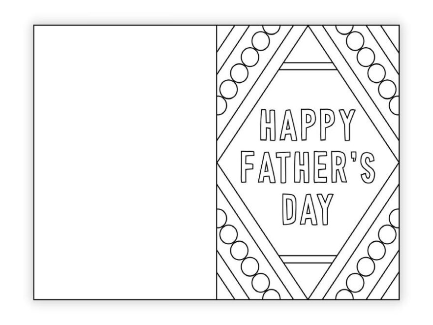 Free Printable Father s Day Card To Color The Craft at Home Family