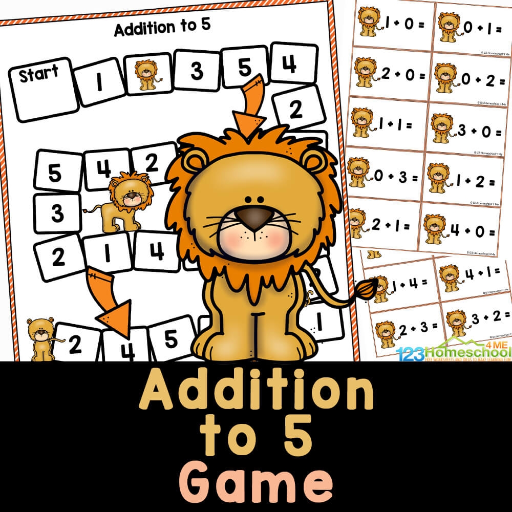 Math Games For Kindergarten Printable