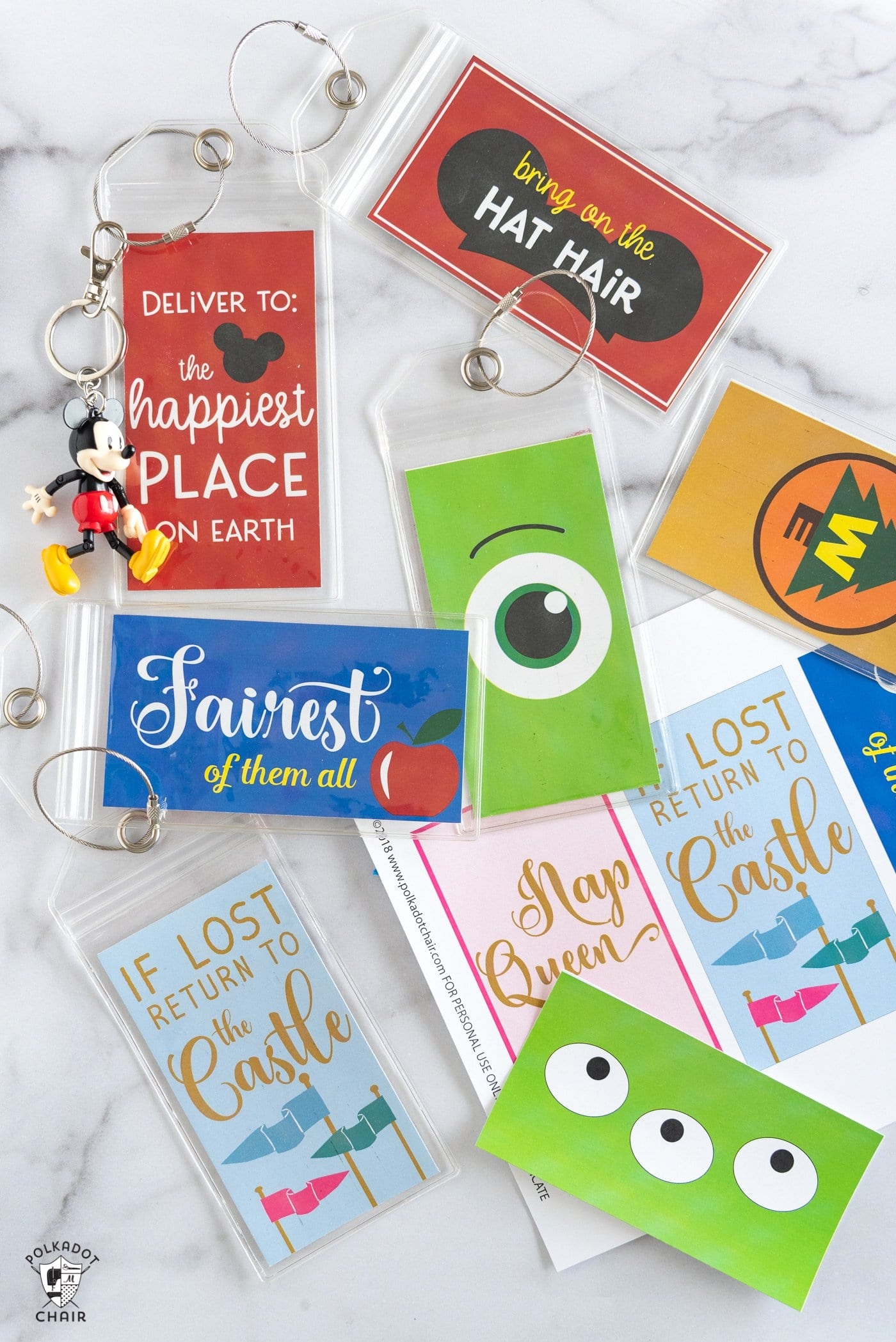 Free Printable Luggage Tags Perfect For Your Disney Vacation Story The Polka Dot Chair
