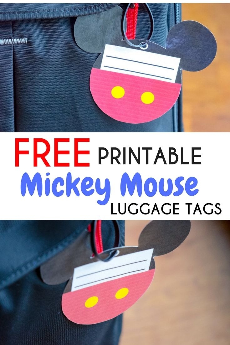 Free Printable Mickey Mouse Luggage Tags Brought To You By Mom