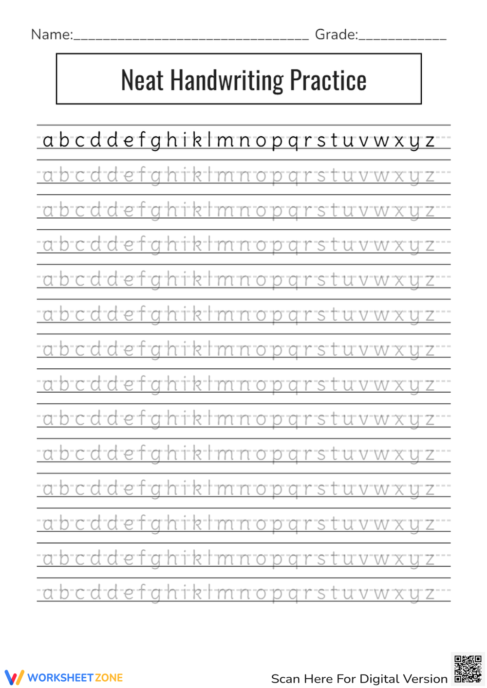 Free Printable Handwriting Skills Worksheets