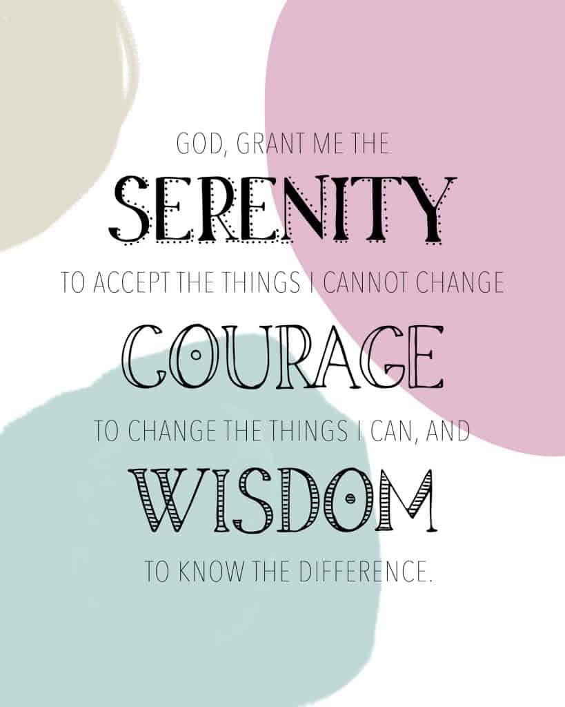 Free Printable Serenity Prayer Short Version