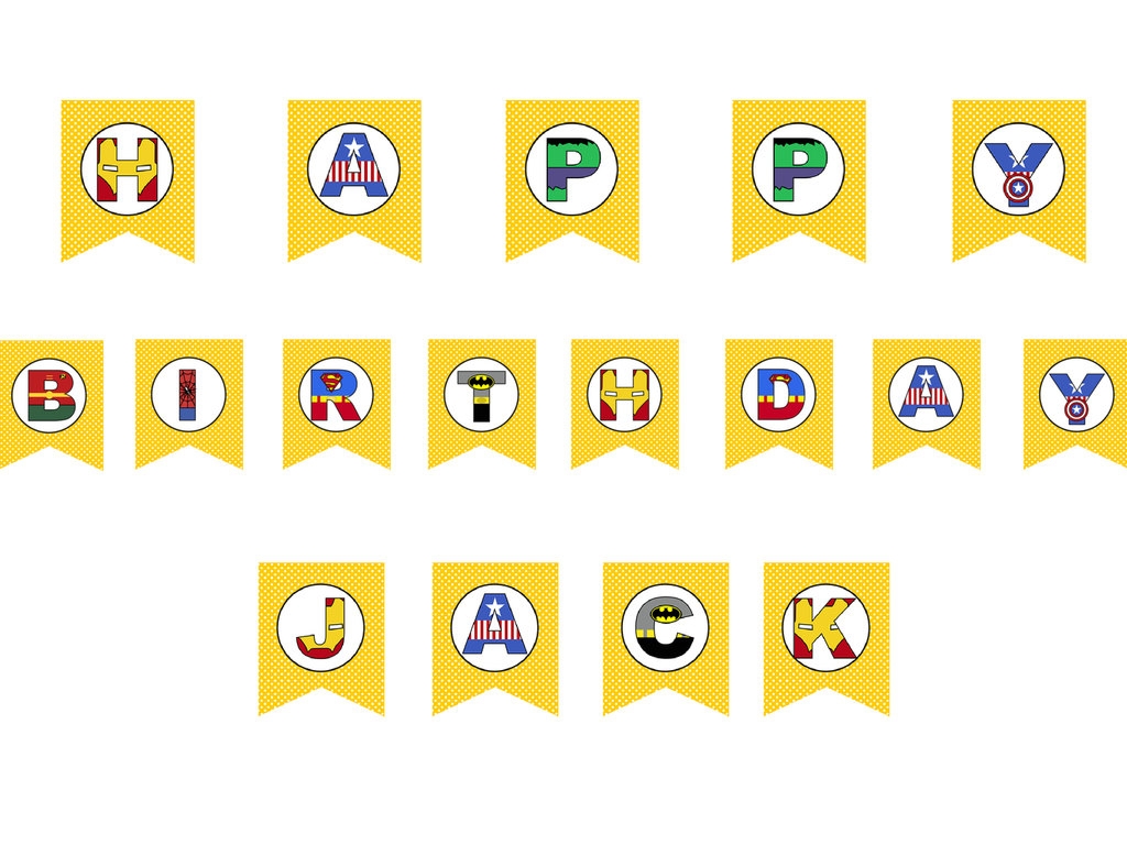 FREE Printable Superhero Banner Magical Printable