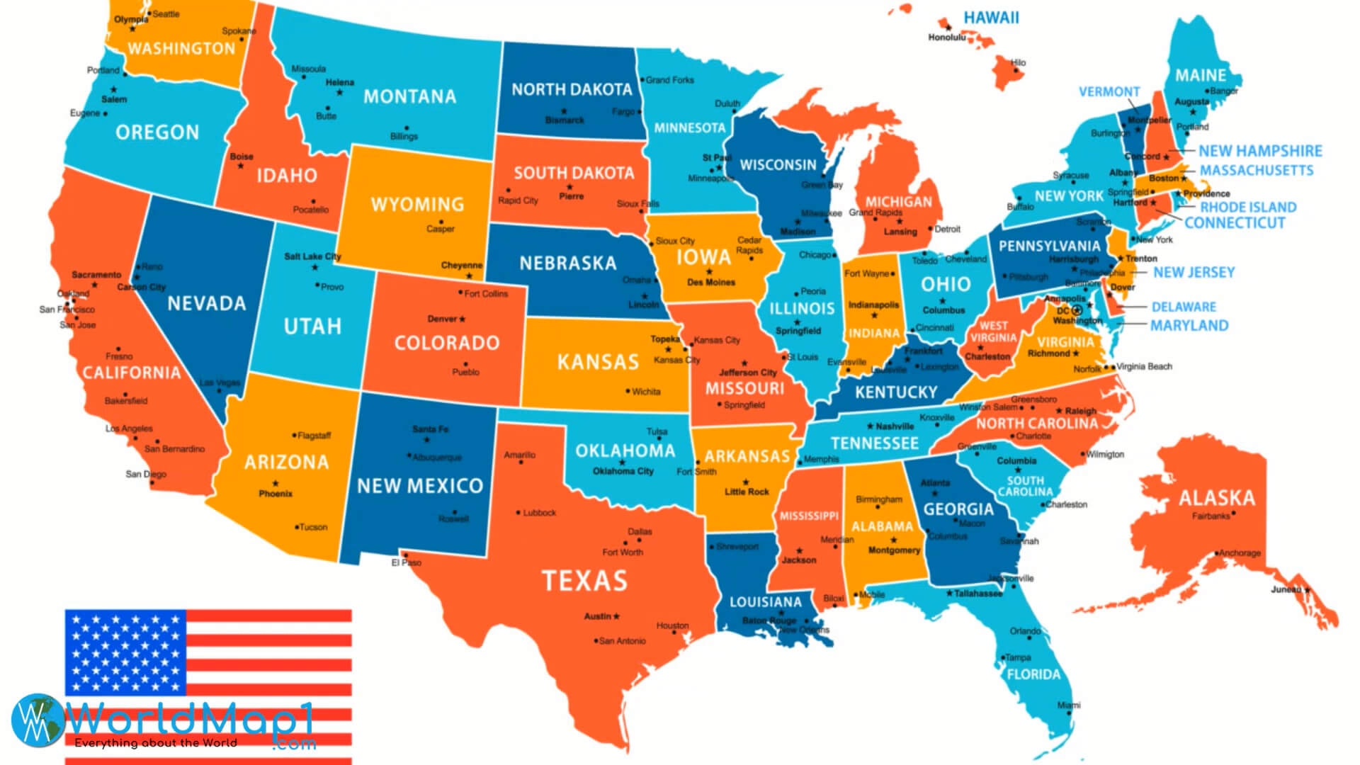 Free Printable Us Map With States