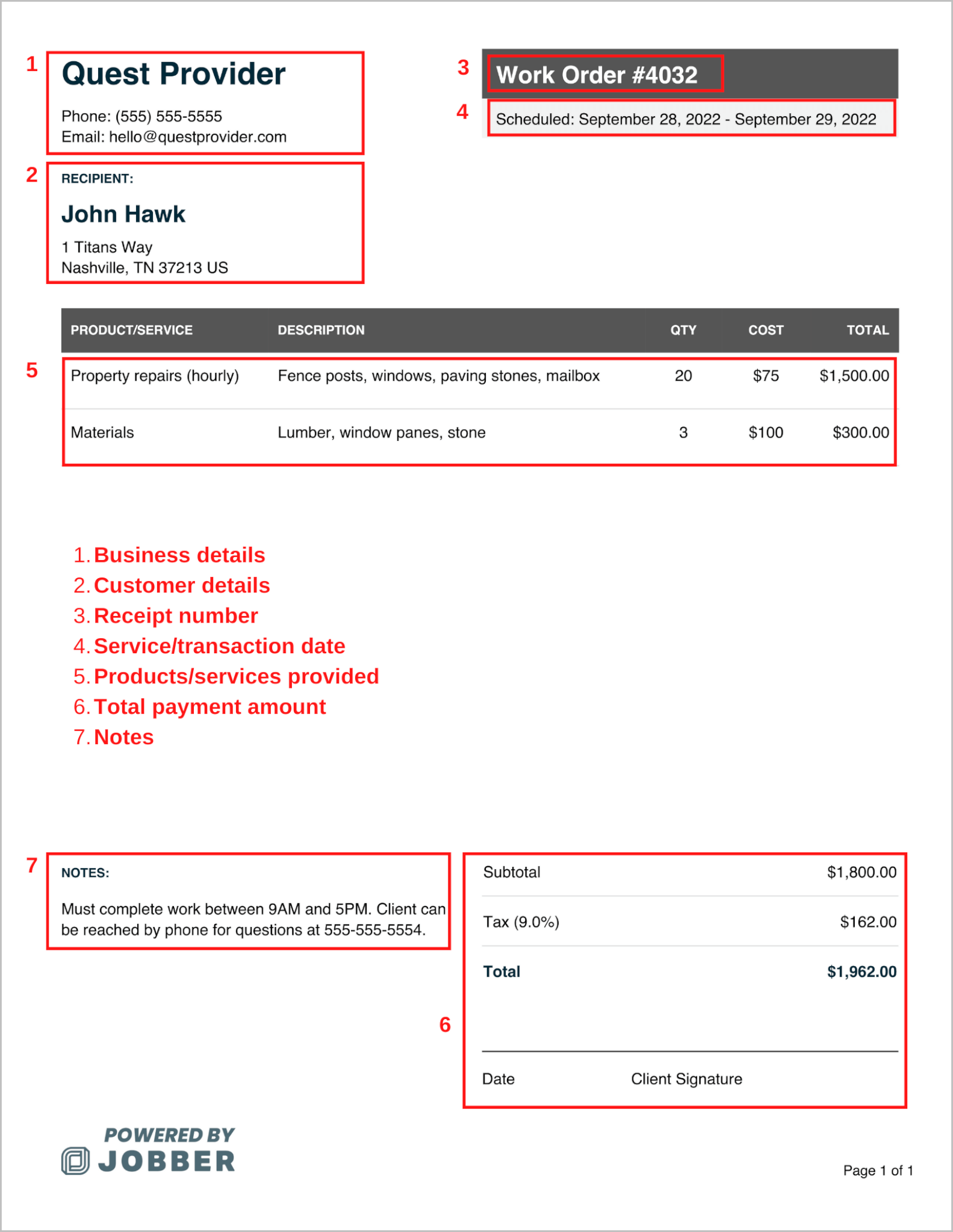 Free Printable Work Order Checklist Sheets